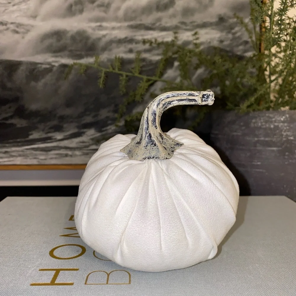 Set Of (6) BP Target Mini Suede Pumpkins Halloween Home Decor